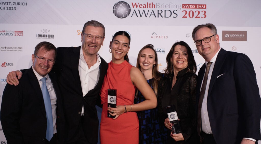 Innovative Swiss wealth management firm Alpen Partners AG at prestigious awards event.