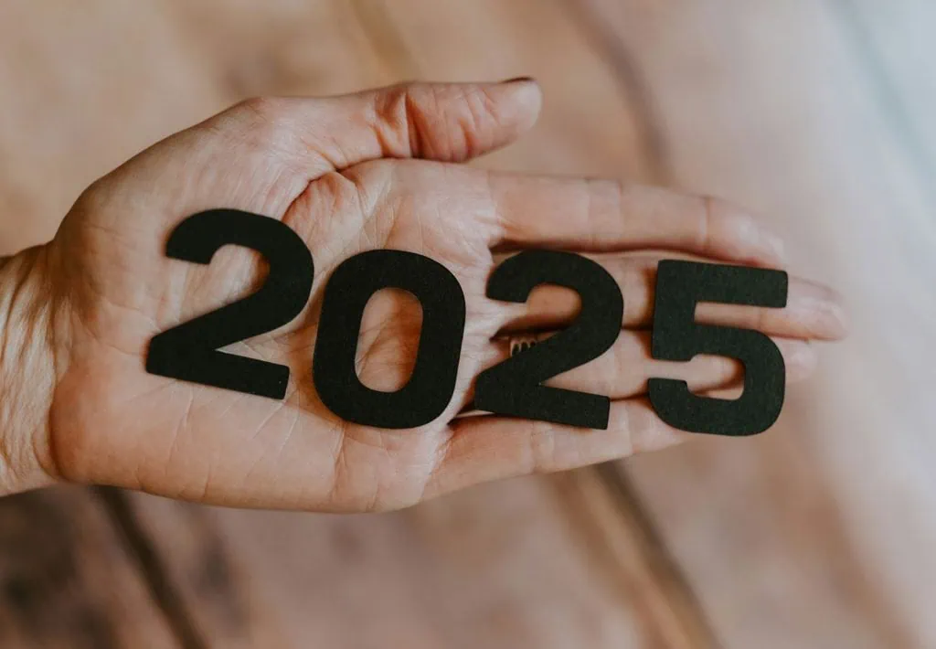 2025 new year concept with waiting for future success or growth.