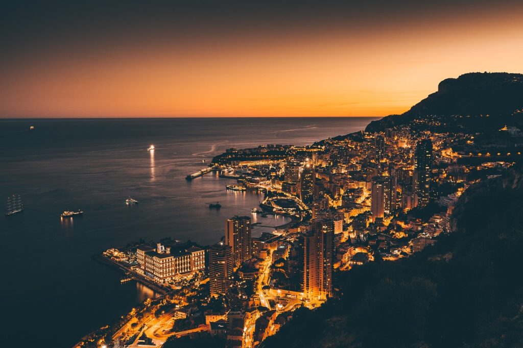 Monaco at night